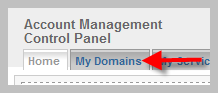 My Domains Tab