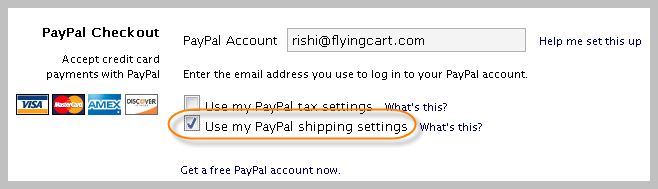 PayPal Override Shipping Settings
