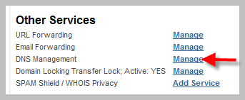 My Domain Other Services Section
