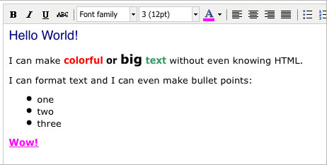 TinyMCE HTML Editor