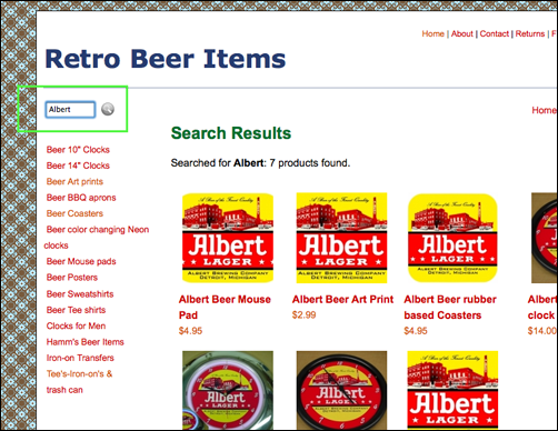 Search at Retro Beer Items