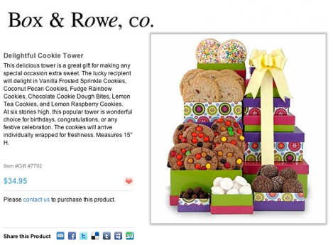 Box and Row Co. Delightful Cookie Tower - Hosted Ecommerce Store on Flying Cart